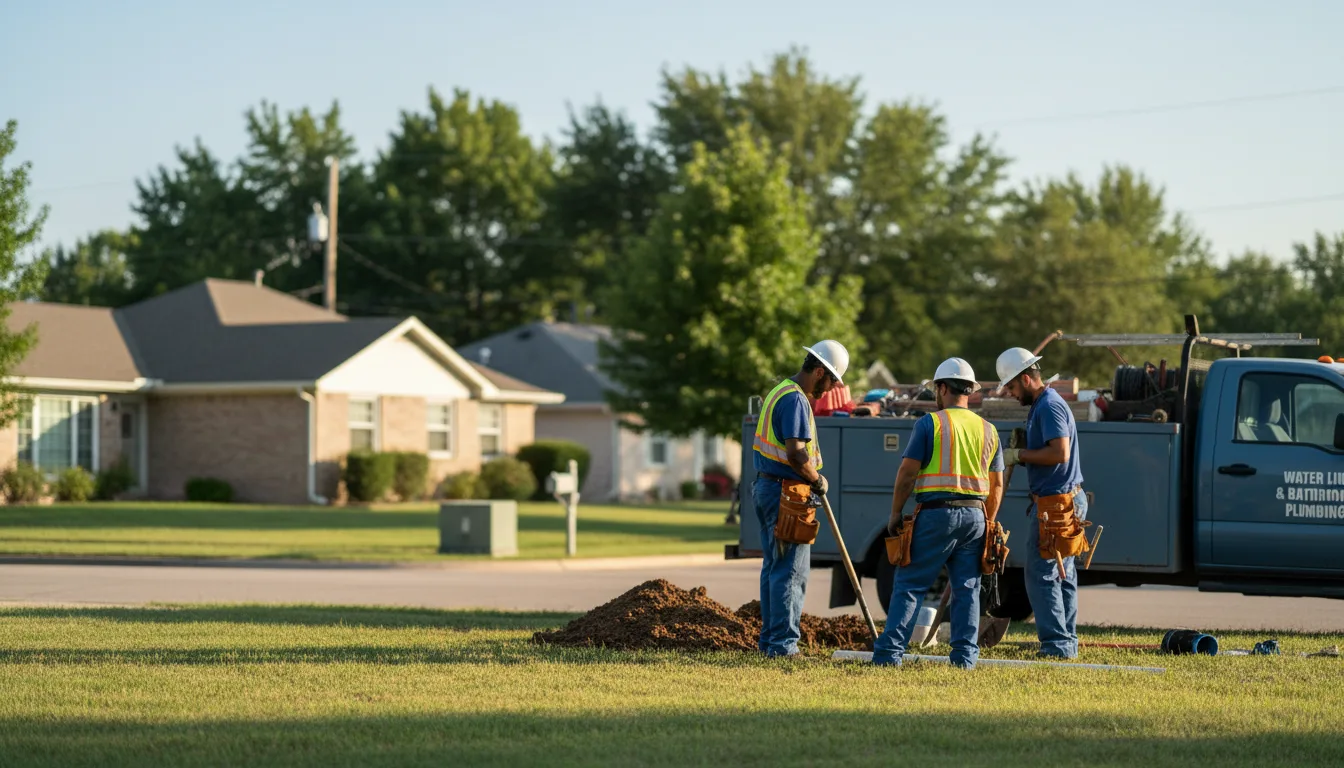 Residential water line and bathroom plumbing service in Clay Center, KS